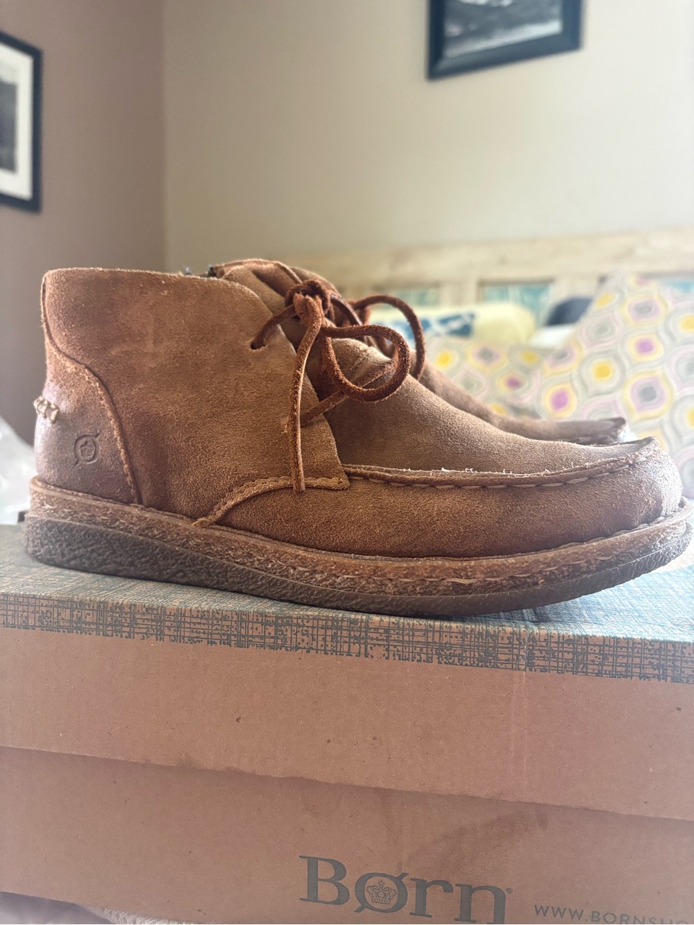 Born Women’s Brown Suede Booties - Picture 2 of 8